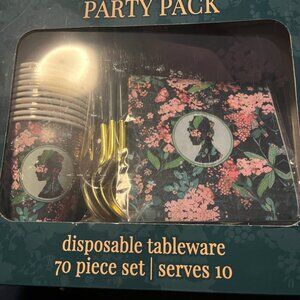 Bridgerton party pack disposable tableware 70 pieces